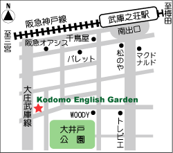 Kodomo English Garden地図